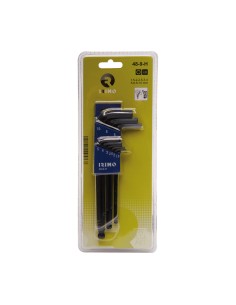 Llaves pavonadas hexagonales largas con bola 1,5 - 10 mm 48 - 9 - h, juego de 9 piezas 2