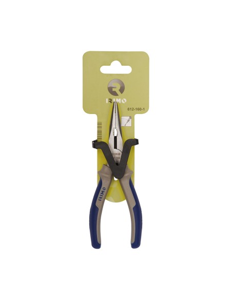 Alicates de boca semi redonda con mango bimaterial 161 mm