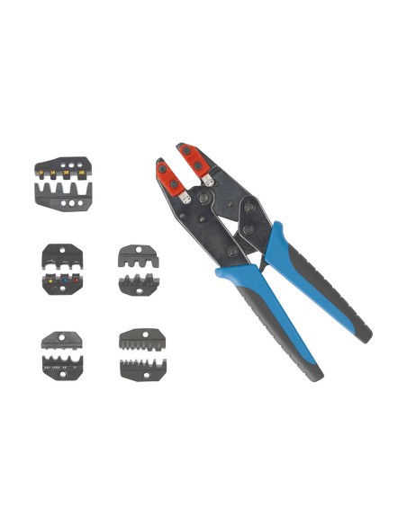 Alicates para engastar con 5 bocas intercambiables Alicates para engastar con 5 bocas intercambiables