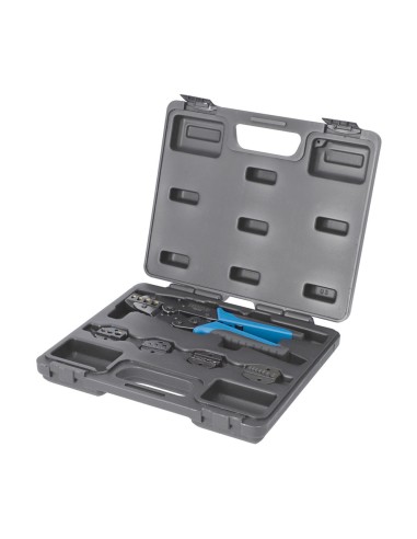 Alicates para engastar con 5 bocas intercambiables