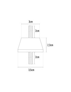 Conjunto silentblock a35 6,3 x 3,5 cm 2