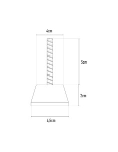 Conjunto silentblock para suelo s-40, 7 x 4,5 cm 2