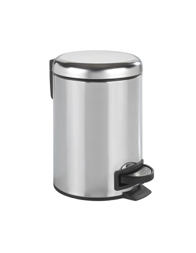 Papelera pedal de acero inoxidable leman 3 l
