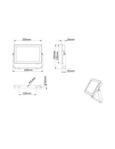 Proyector 50 w 4750 lm 6500 k ip65