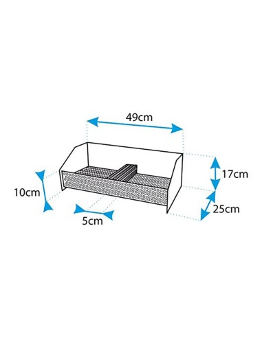 Cesta quemador de pellets 49x25x17cm imex el zorro