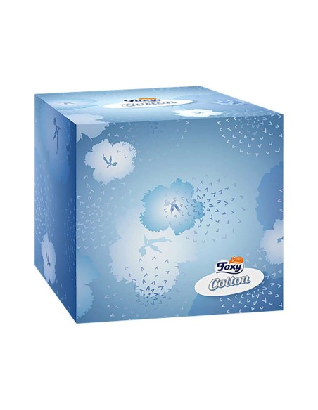 Caja pañuelos cubo 60 unid. foxy
