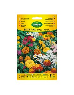 Sobre con semillas de flores mezcla rocallas y borduras