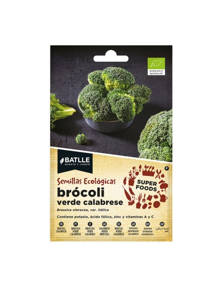 Sobre con semillas eco "super foods" de brocoli calabrese