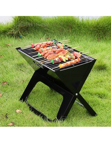 Barbacoa plegable en forma de x