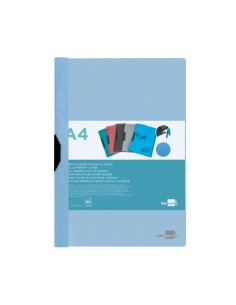 Carpeta dossier pinza lateral pp din a4 azul celeste