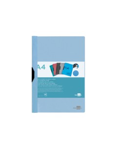 Carpeta dossier pinza lateral pp din a4 azul celeste 2