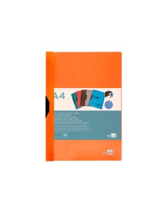 Carpeta dossier pinza lateral pp din a4 naranja 2
