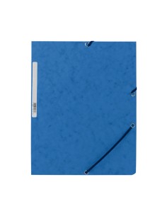 Carpeta con gomas cartón azul con solapas din a4