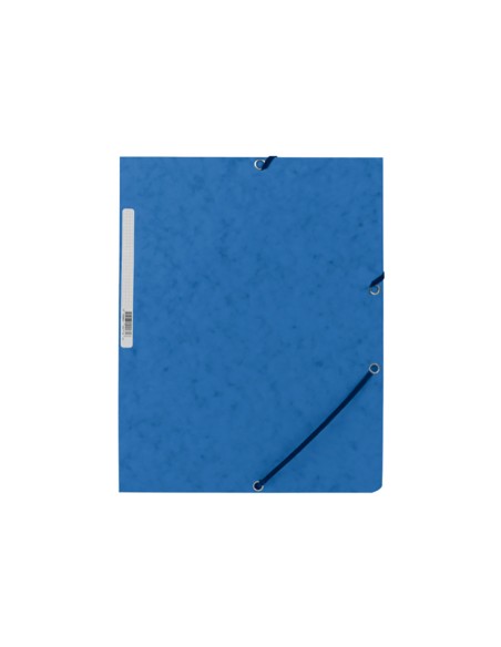 Carpeta con gomas cartón azul con solapas din a4