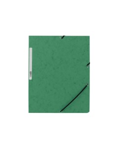 Carpeta con gomas cartón verde con solapas din a4 2