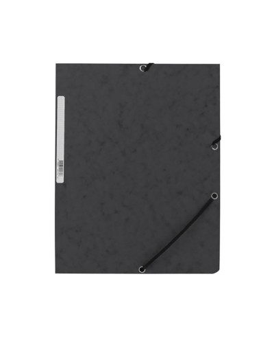 Carpeta con gomas cartón negra con solapas din a4