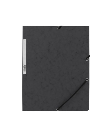 Carpeta con gomas cartón negra con solapas din a4