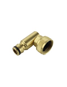 Conector roscado 3/4" codo laton aqua control