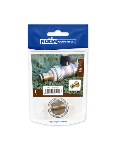Conector roscado macho 1/2" laton aqua control