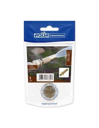 Lanza regulable de laton con acople aqua control