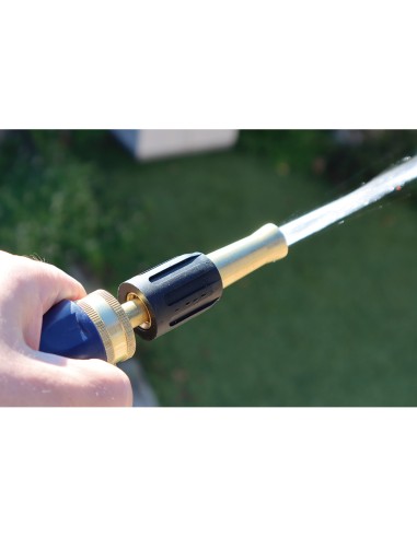 Lanza regulable de laton con grip de caucho y...