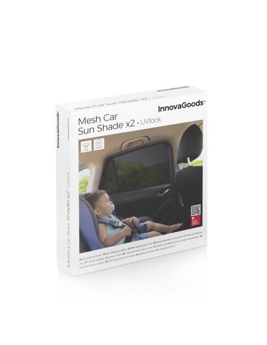 Pack 2 unid. malla parasol para coche uvlock...