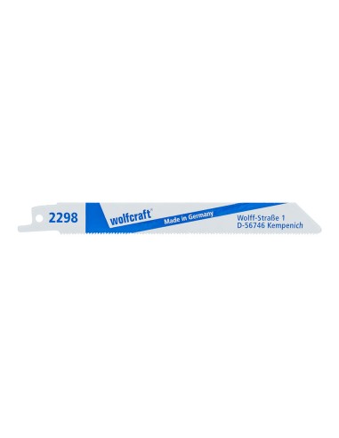 Pack 2 hojas de sierra de sable bim, metal, fino, longitud 150mm 2298000 wolfcraft