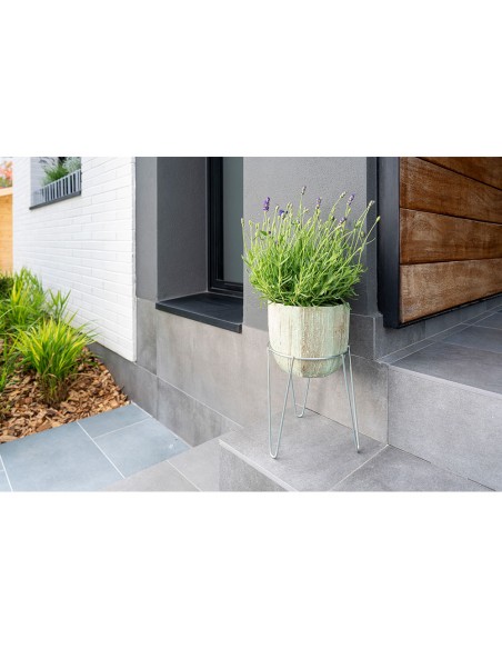 Soporte para macetero con pie zincado 20cm sv03070 sauvic