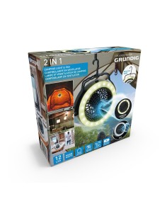 Luz y ventilador para acampar ø19,5 x 6,3 cm 2