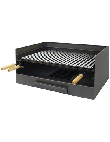 Cajón con parrilla inoxidable 61x40x32cm imex el zorro