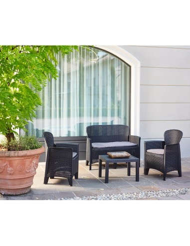 Conjunto jardin jungle 4 piezas antracita +...