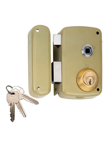 Cerradura sobreponer con cilindro 5056b entrada 70mm. mano izquierda 95056bhe70i lince