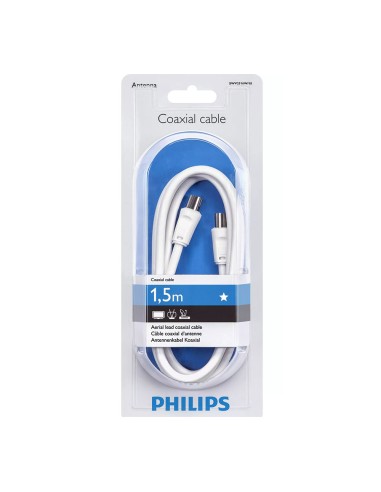 Cable de antena tv coaxial tipo pal 1,5m...