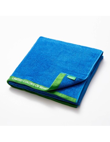 Toalla de playa 160x90cm 450g/m² azul benetton