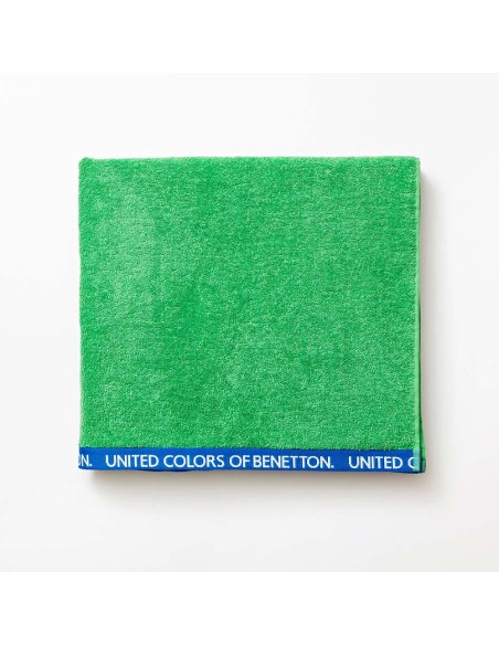 Toalla de playa 160x90cm 450g/m² verde benetton