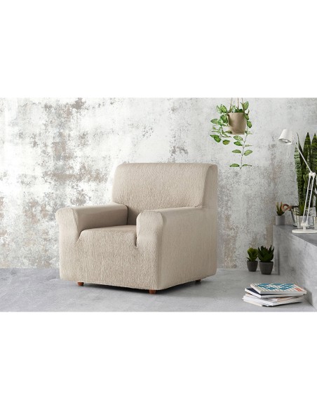 Funda teide marfil elástica para sofa 1 plaza belmarti