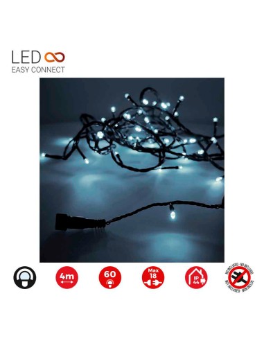 Guirnalda easy-connect 4m 60 leds blanco frio...