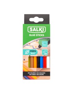 Barras de cola decoración y hobby ø8x120mm mix colores 20431088 blister 20 unid. salki 2