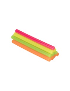 Barras de cola decoración y hobby ø8x120mm flúor mix colores 20430106 blister 20 unid. salki