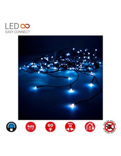 Guirnalda easy-connect 4m 60 leds azul 30v (ip44 interior-exterior) total 1,08w 2