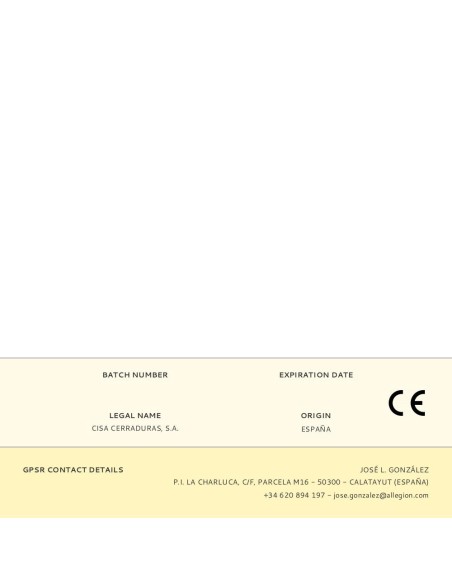 Cerradura de embutir anti panico-cortafuego picaporte 43110.65.0 cisa