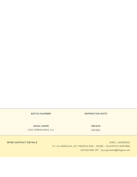 Cilindro asix 30x50mm 1.0e300.17.0.0000.c5 cisa