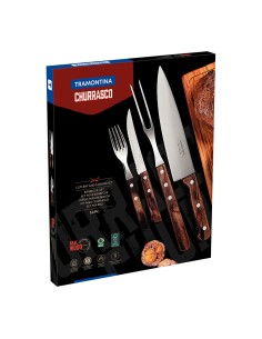 Juego para asado 14 piezas fsc polywood castaño tramontina 2