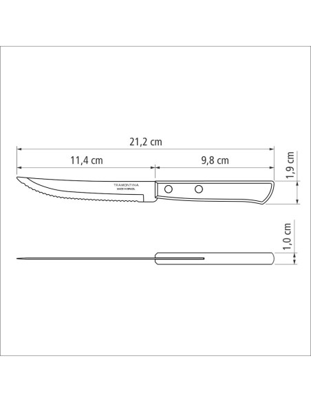 Juego para asado 14 piezas fsc polywood castaño tramontina