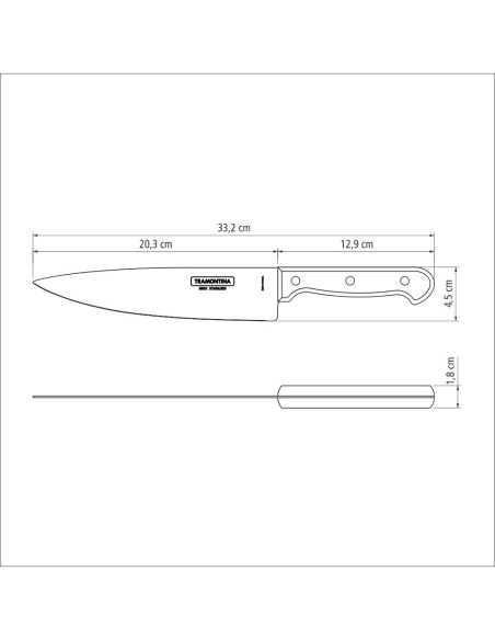 Juego para asado 14 piezas fsc polywood castaño tramontina