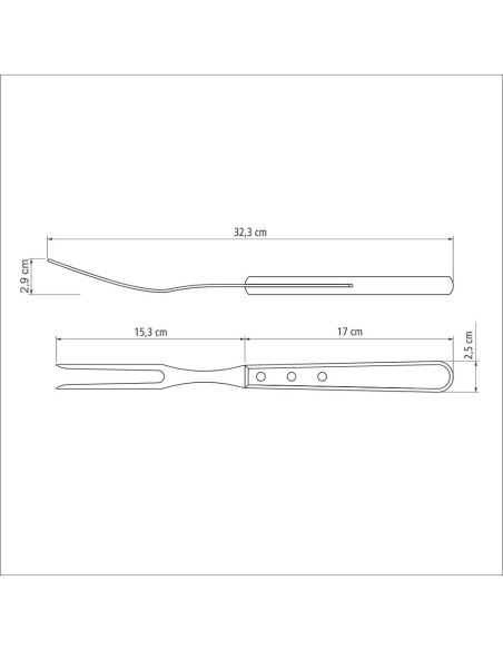 Juego para asado 14 piezas fsc polywood castaño tramontina