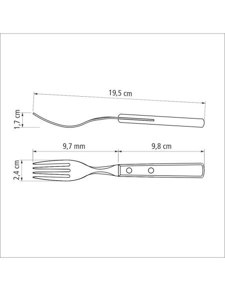 Juego para asado 14 piezas fsc polywood castaño tramontina
