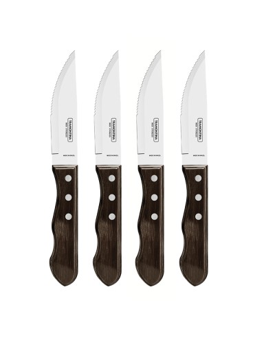 Juego de cuchillos jumbo 4 piezas polywood castaño 12,7cm tramontina