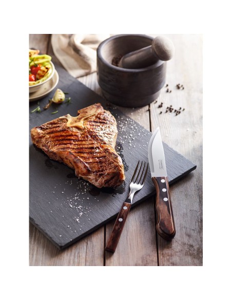 Juego de cuchillos jumbo 4 piezas polywood castaño 12,7cm tramontina
