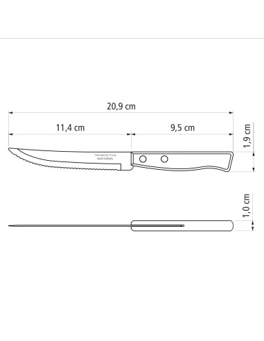 Juego para asado 12 piezas tradicional tramontina